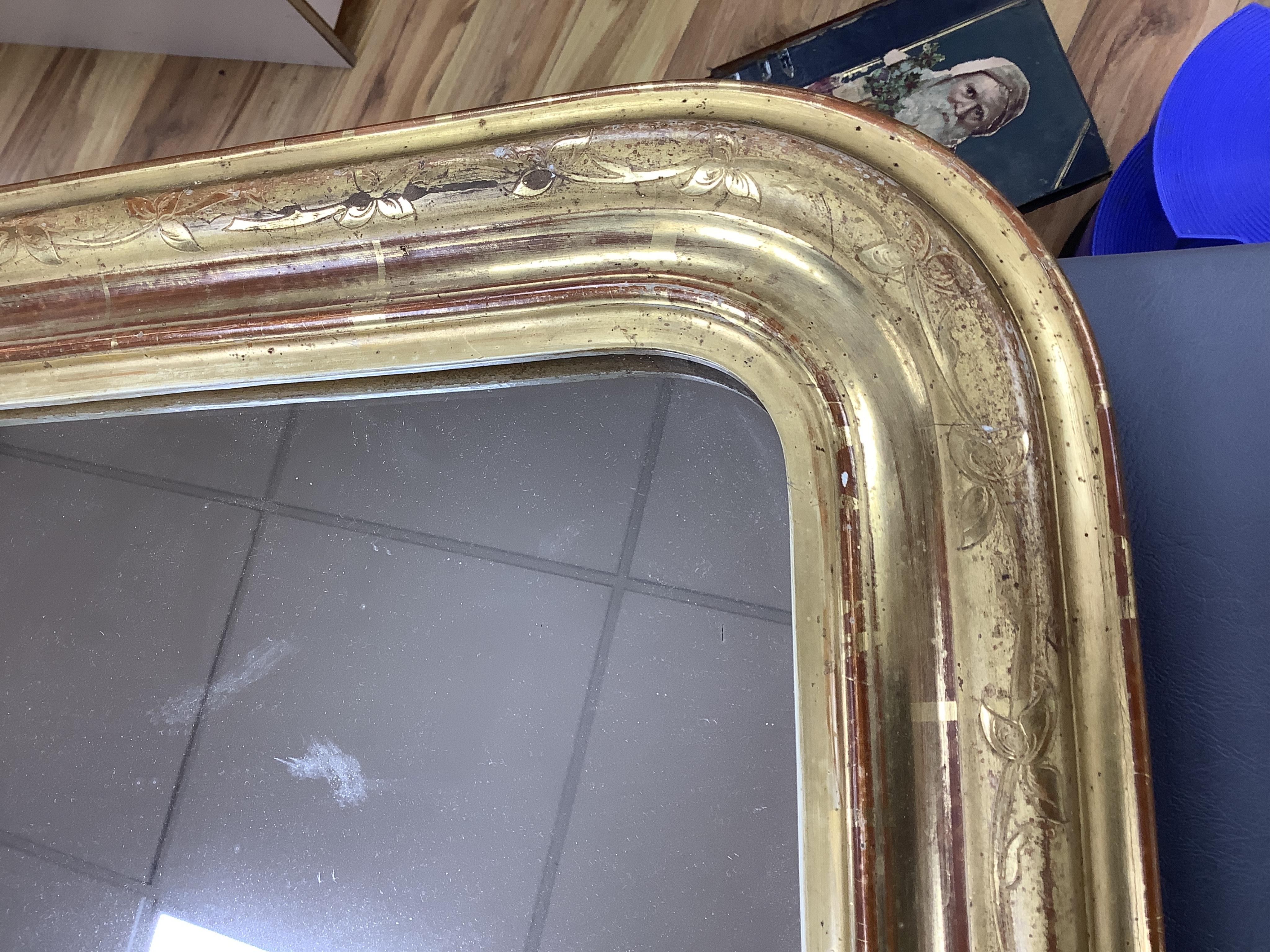 A Louis Philippe giltwood wall mirror, 54 x 42cm